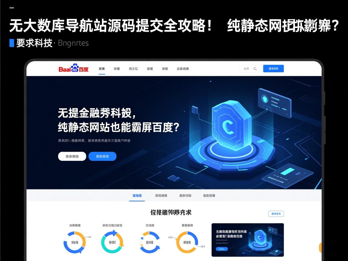 无数据库导航站源码提交全攻略！纯静态网站也能霸屏百度？