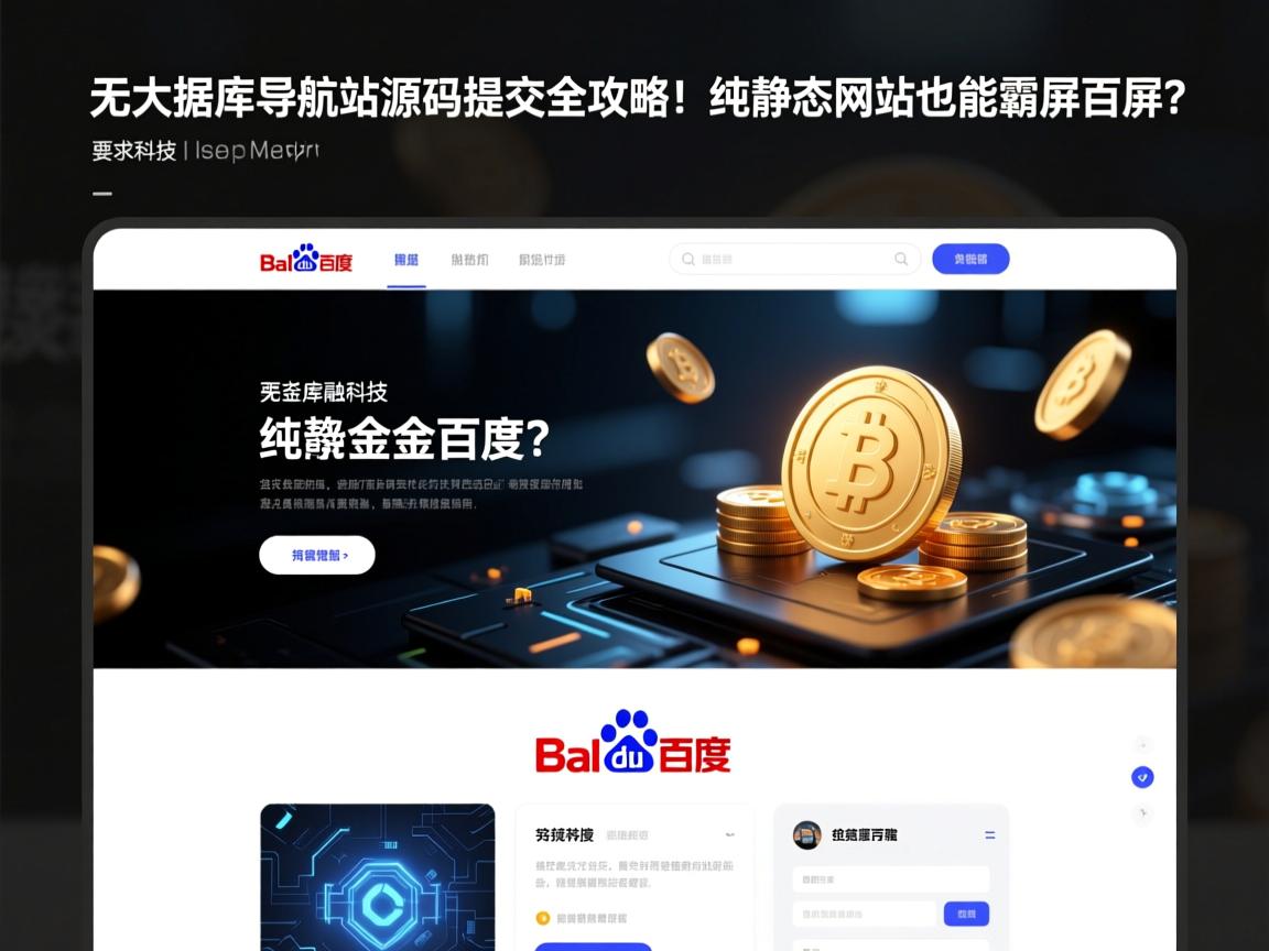 无数据库导航站源码提交全攻略!纯静态网站也能霸屏百度?