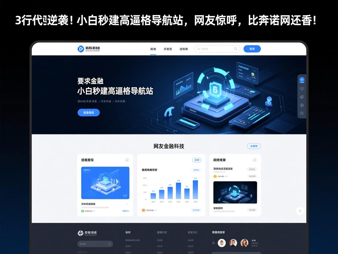 3行代码逆袭!小白秒建高逼格导航站,网友惊呼,比奔诺网还香!