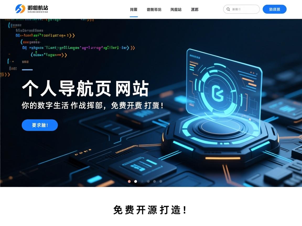 个人导航页网站源码，你的数字生活作战指挥部，免费开源打造！