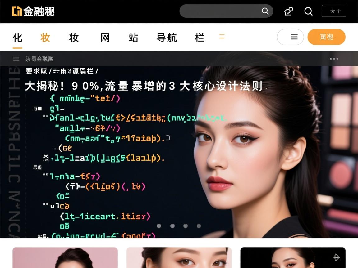 化妆品网站导航栏源码大揭秘!90%流量暴增的3大核心设计法则