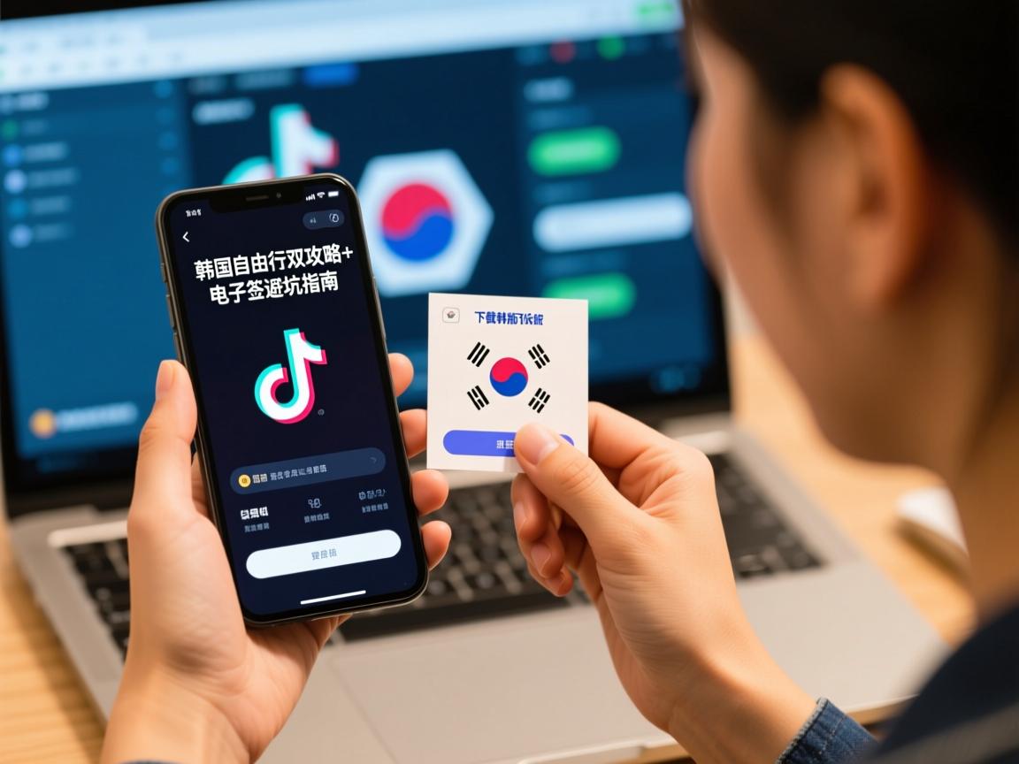 韩国自由行双攻略,手把手教你下载韩版TikTok+电子签证避坑指南