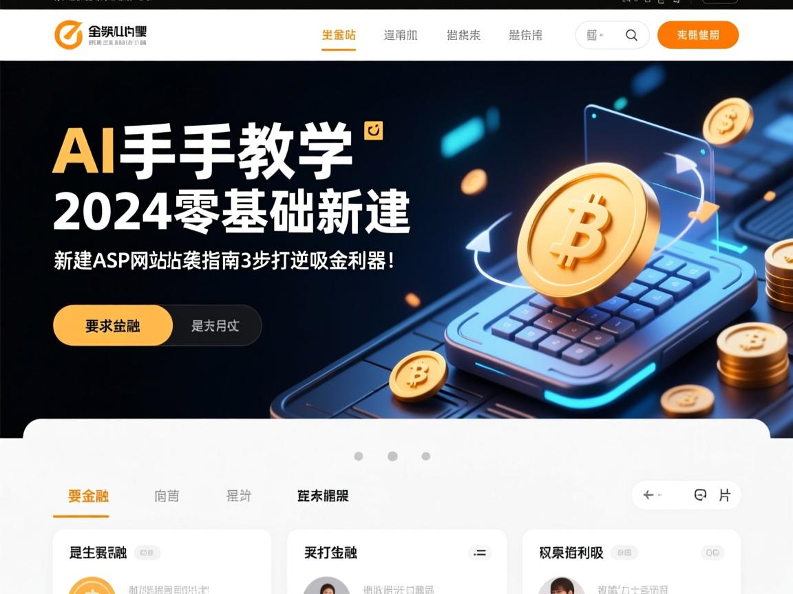 AI手把手教学，2024零基础新建ASP网站逆袭指南，3步打造吸金利器！
