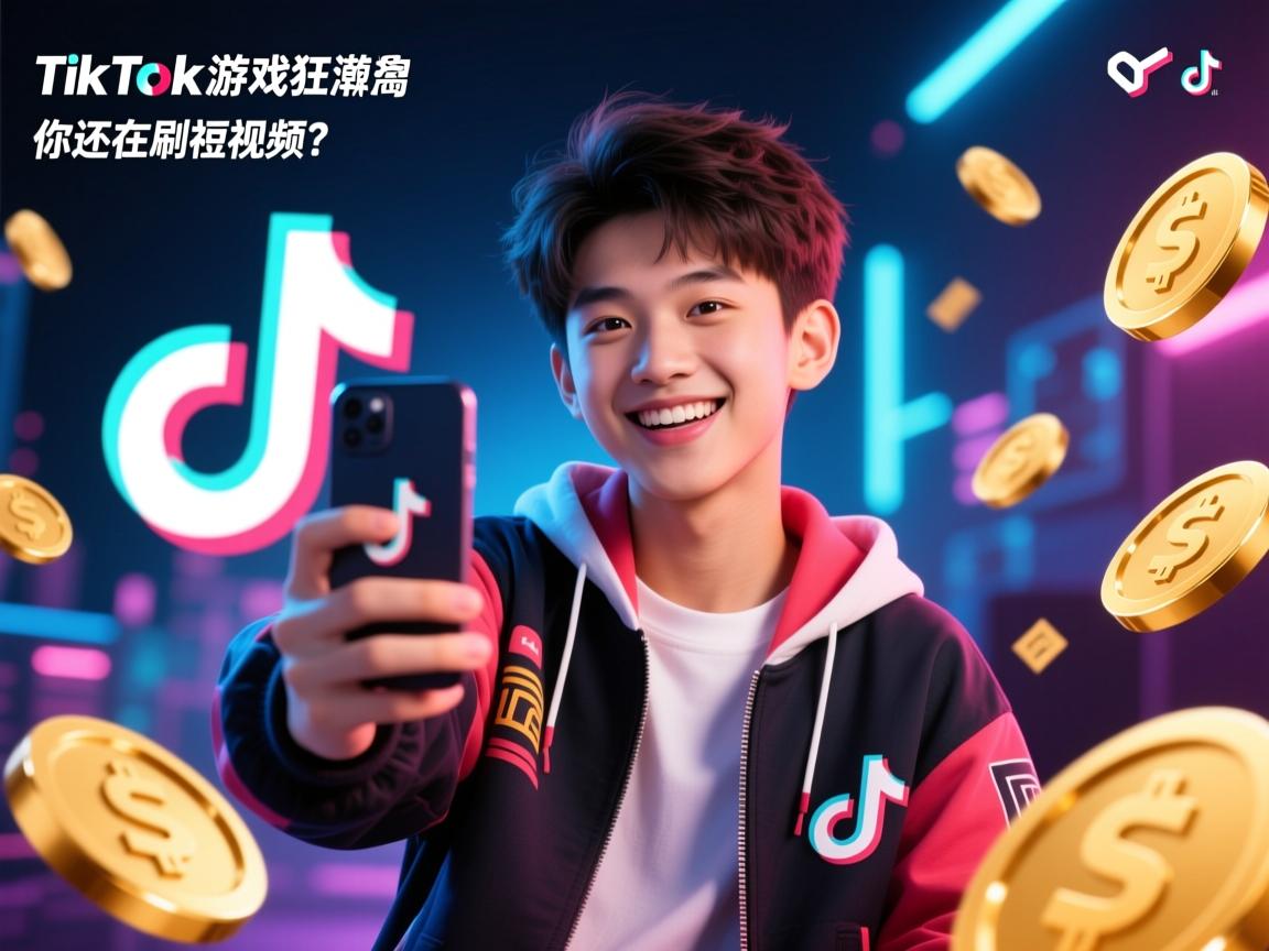 TikTok游戏狂潮,00后靠它月入过万,你还在刷短视频?