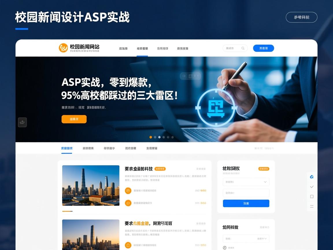 校园新闻网站设计ASP实战,从零到爆款,95%高校都踩过的三大雷区!