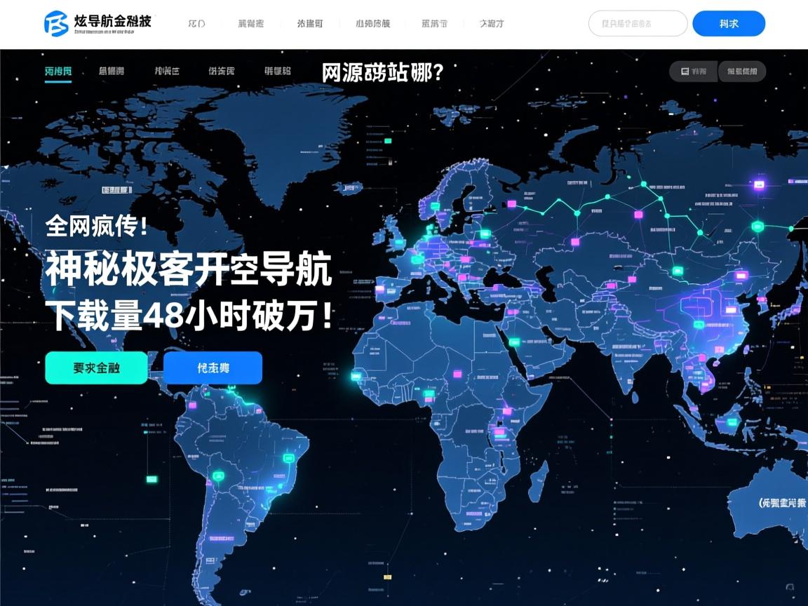 超炫导航网站源码在哪？全网疯传！神秘极客开源星空导航代码，下载量48小时破万！