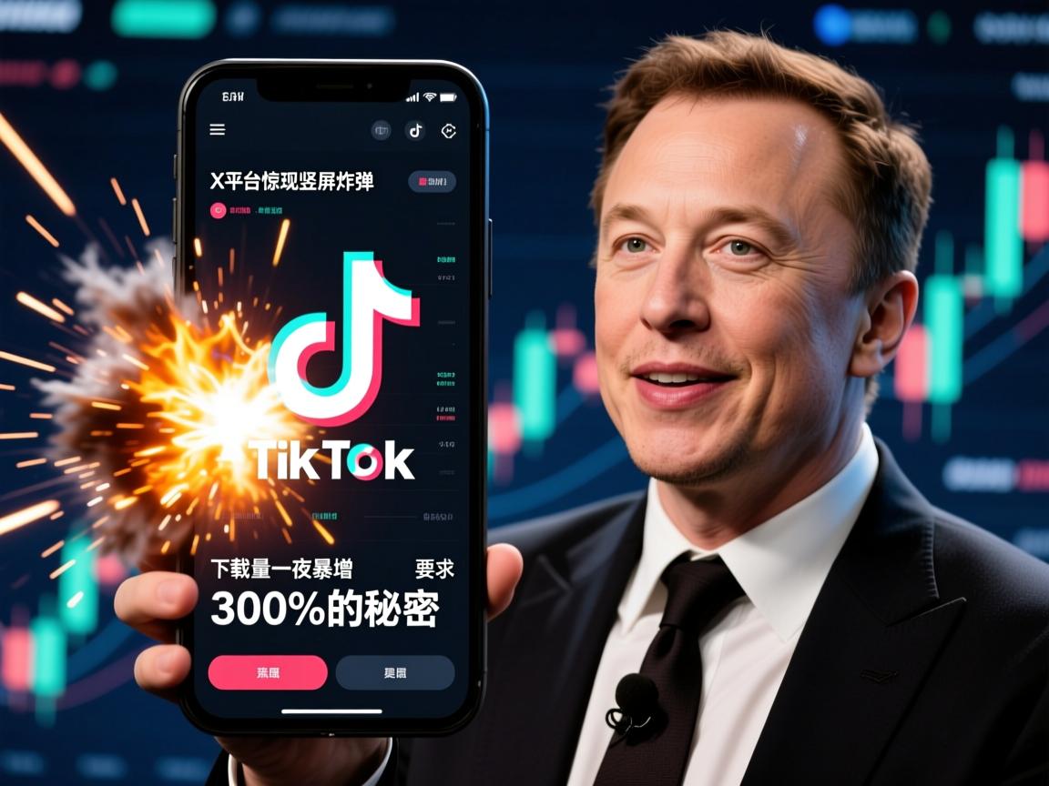 马斯克突袭TikTok!X平台惊现竖屏炸弹,下载量一夜暴增300%的秘密.