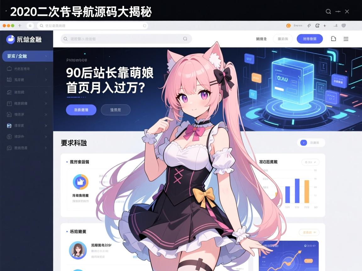 2020二次元导航源码大揭秘,90后站长靠萌娘首页月入过万?