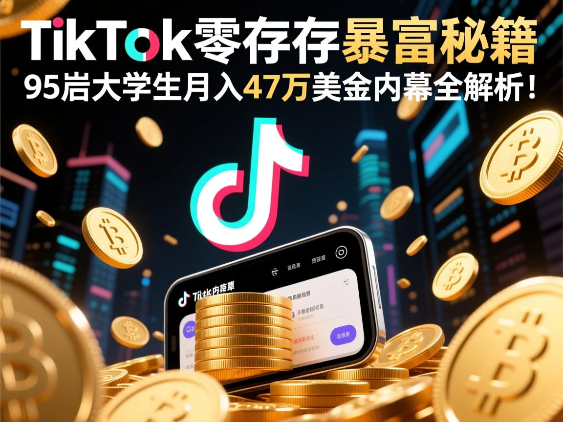 TikTok零库存暴富秘籍,95后大学生月入47万美金内幕全解析!