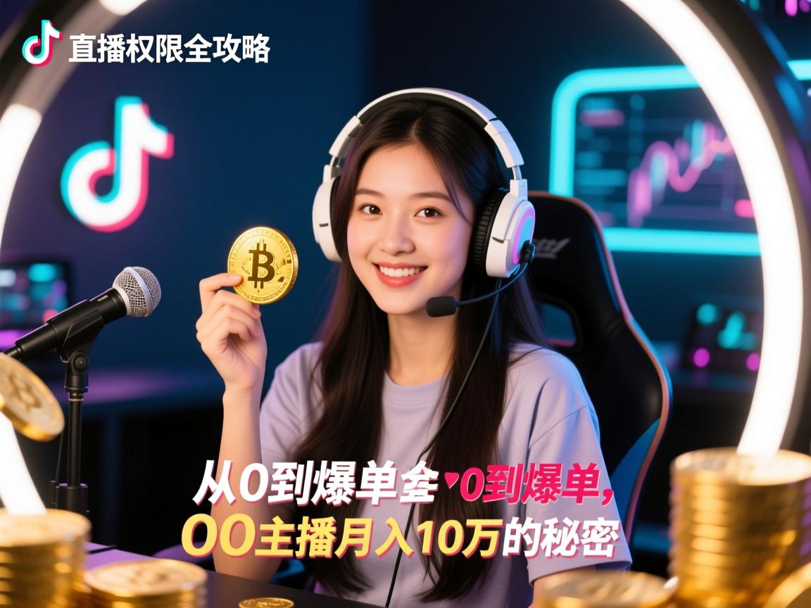 TikTok直播权限全攻略,从0到爆单,00后主播月入10万的秘密