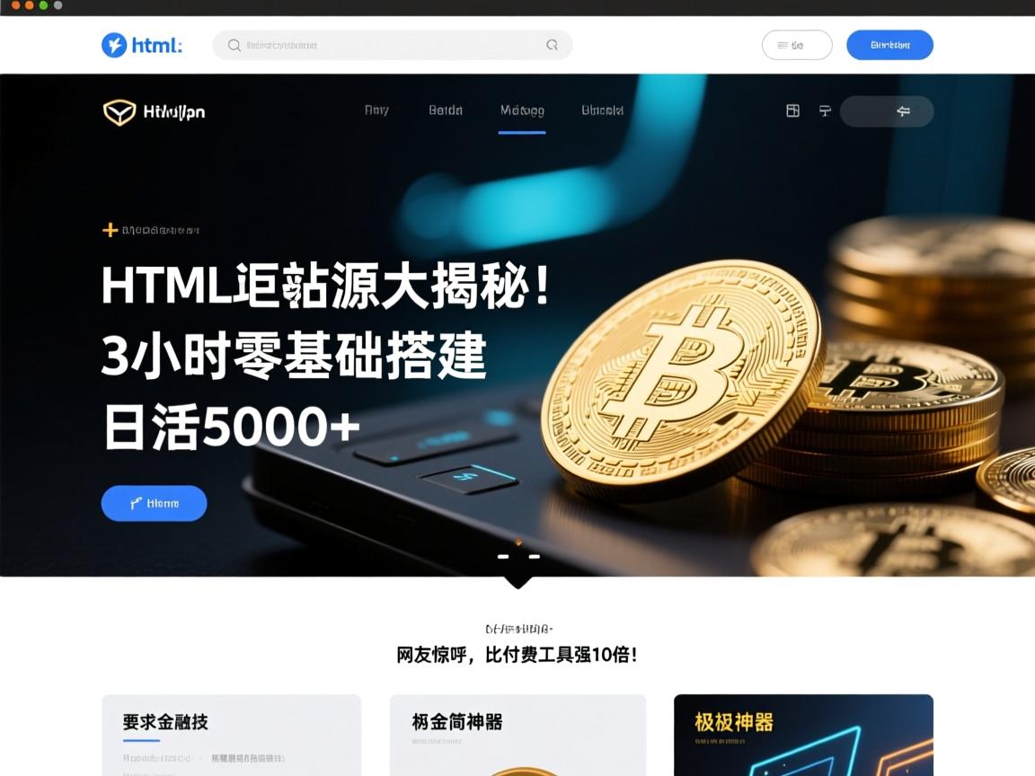HTML导航站源码大揭秘！3小时零基础搭建日活5000+的极简神器，网友惊呼，比付费工具强10倍！