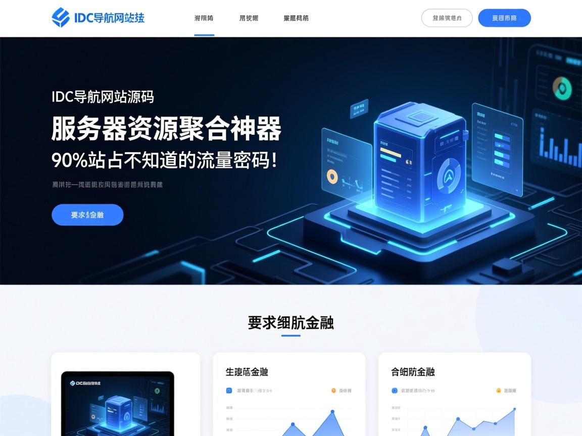 IDC导航网站源码,服务器资源聚合神器,90%站长不知道的流量密码!