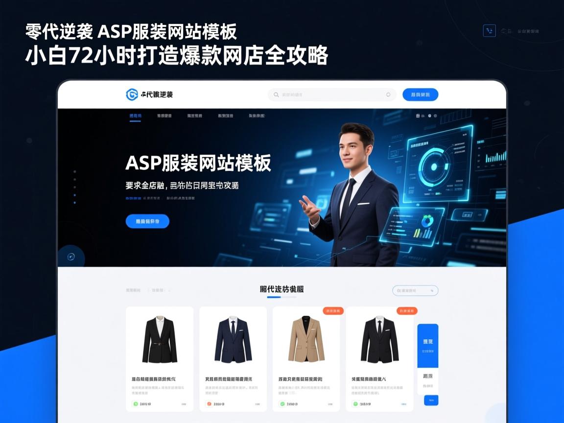 零代码逆袭,ASP服装网站模板,小白72小时打造爆款网店全攻略