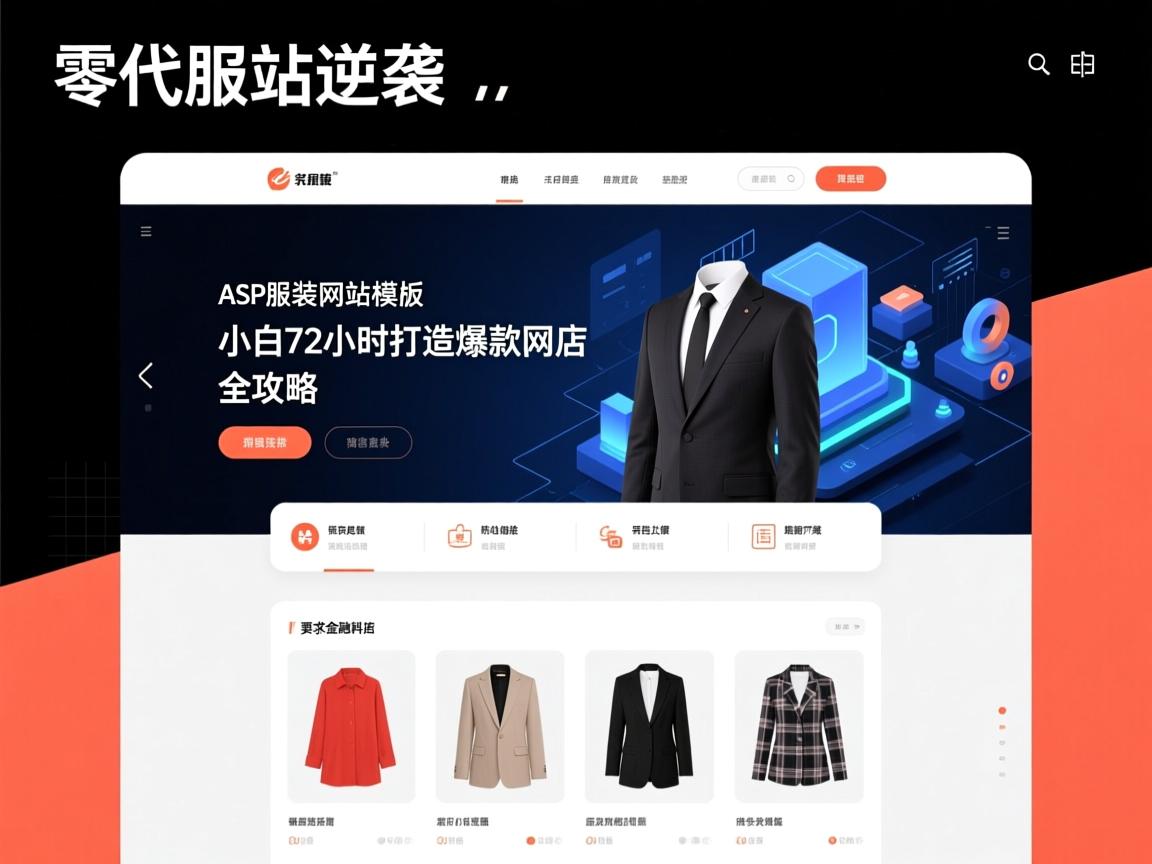 零代码逆袭,ASP服装网站模板,小白72小时打造爆款网店全攻略