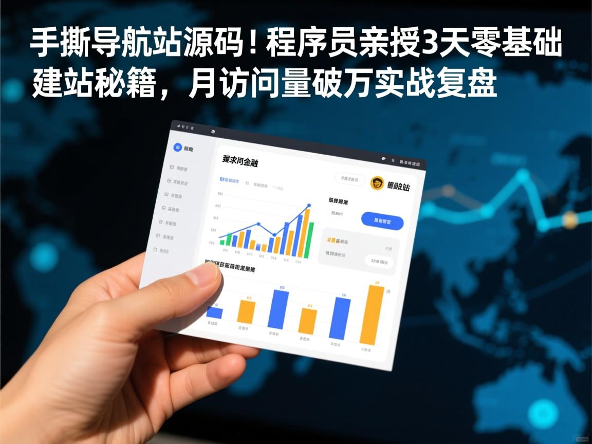 手撕导航站源码！程序员亲授3天零基础建站秘籍，月访问量破万实战复盘