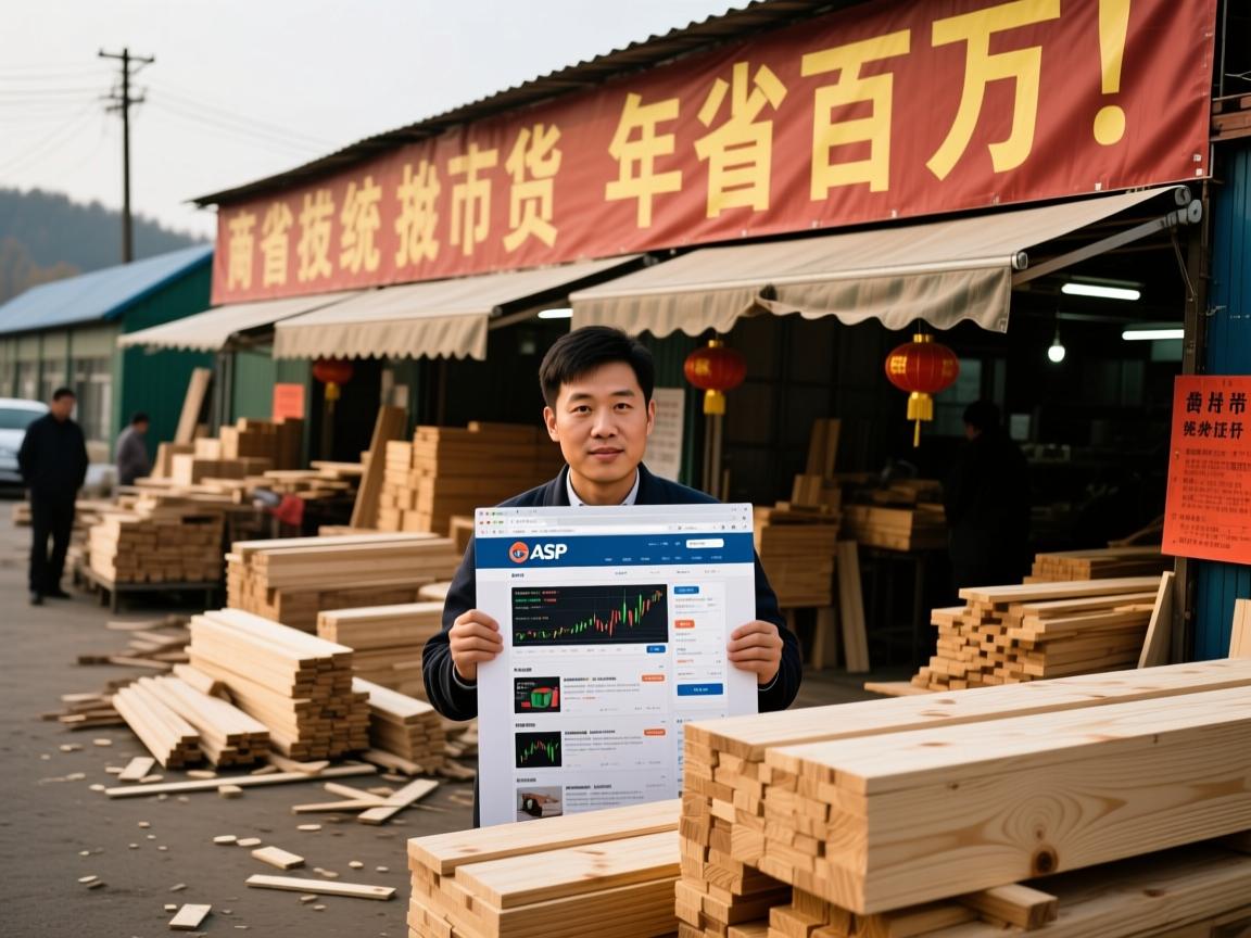 伊春木材商靠ASP网站逆袭,年省百万!传统批发市场正在消失?