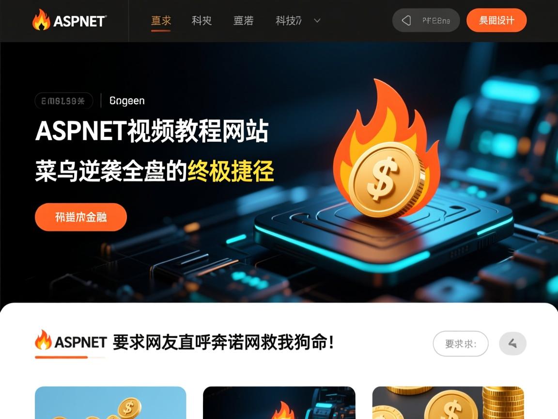 🔥ASP.NET视频教程网站，菜鸟逆袭全栈的终极捷径，网友直呼奔诺网救我狗命！