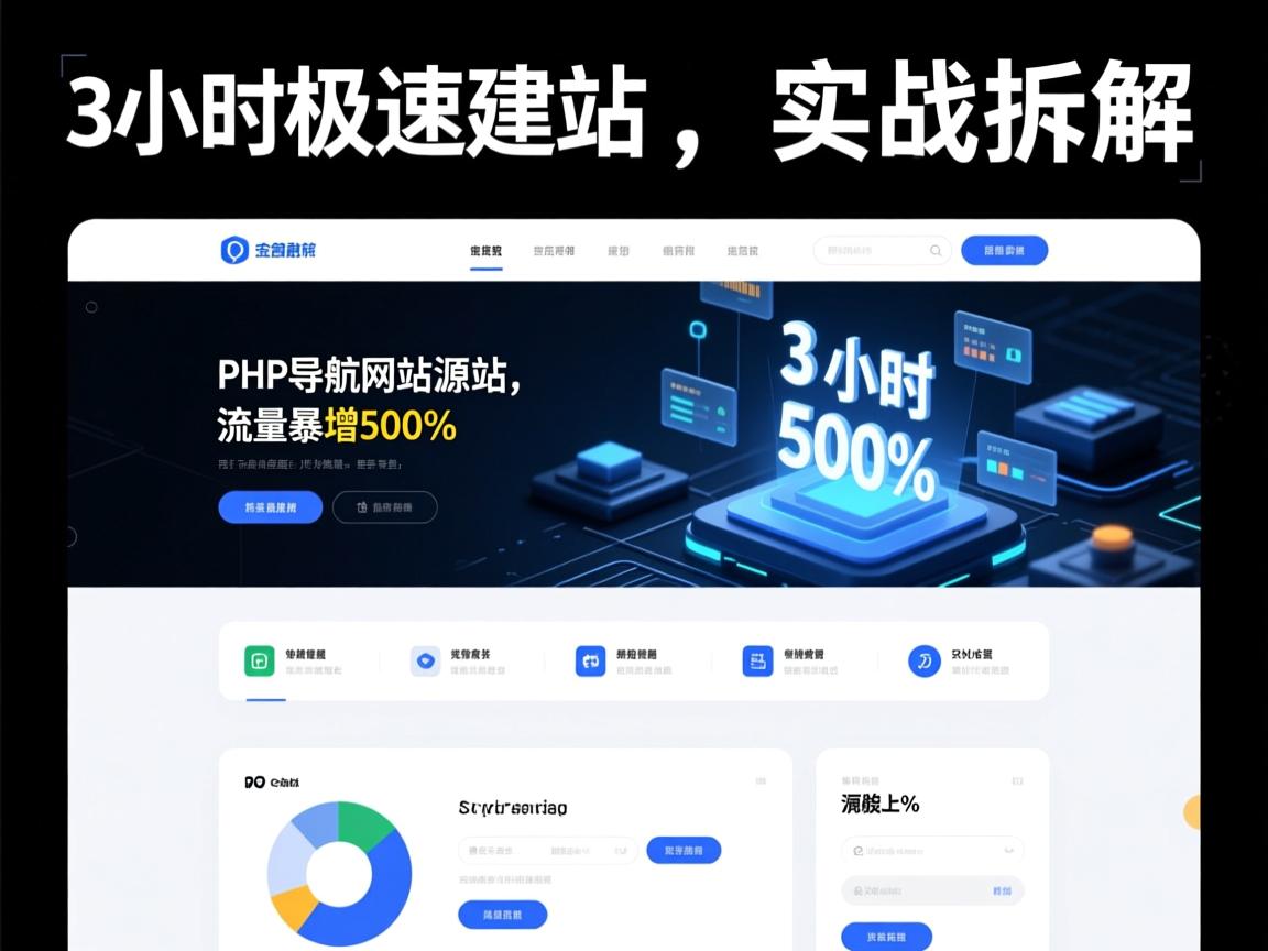 PHP导航网站源码,3小时极速建站,流量暴增500%的实战拆解