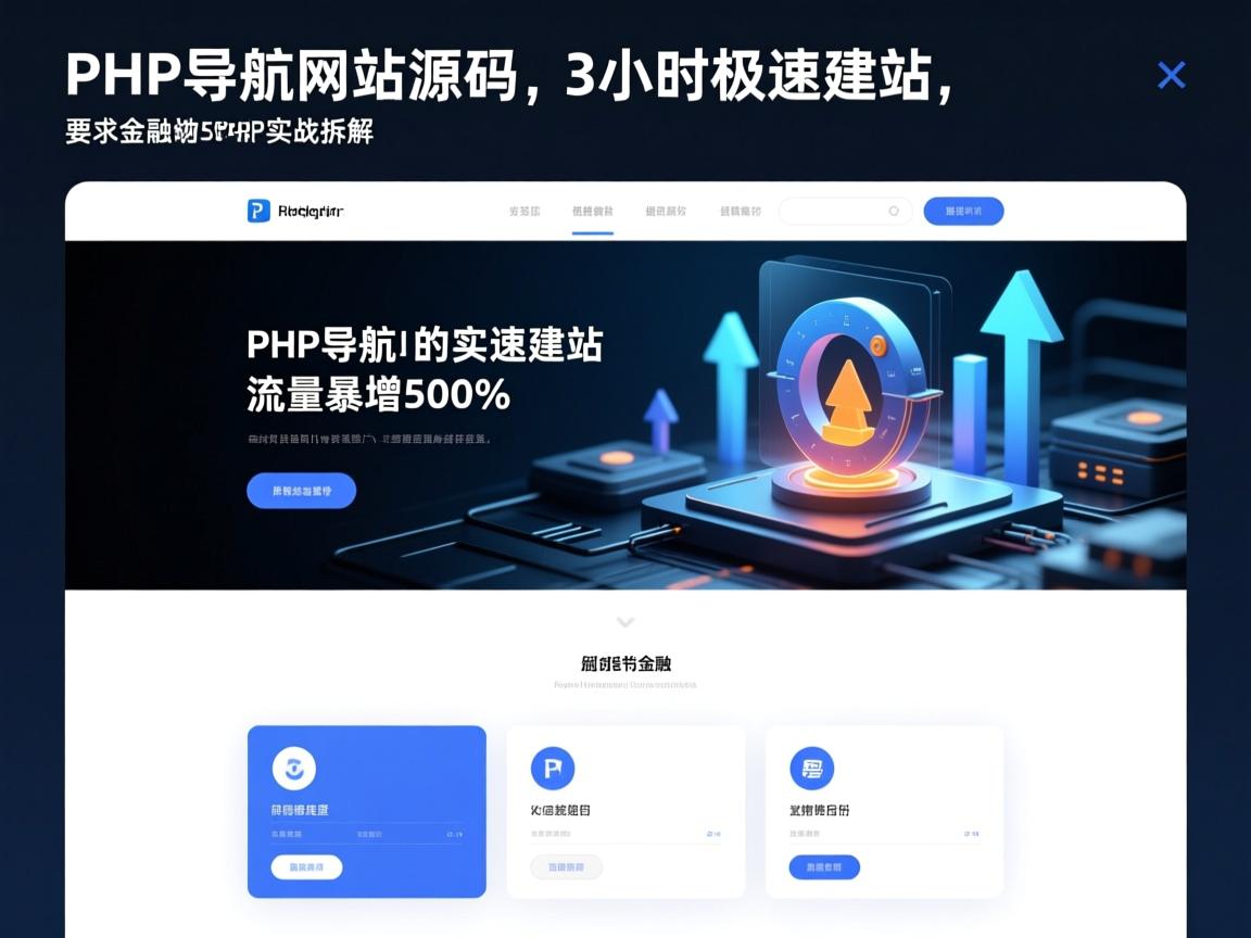 PHP导航网站源码,3小时极速建站,流量暴增500%的实战拆解