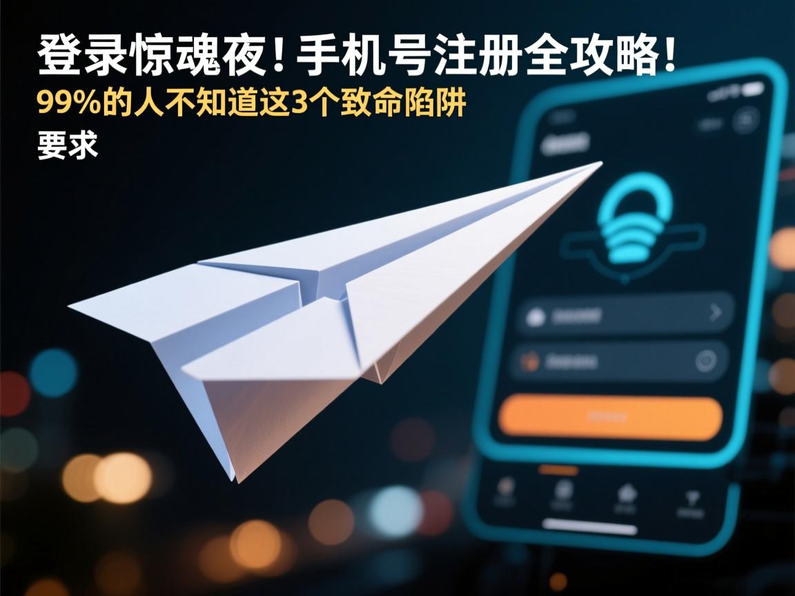 纸飞机登录惊魂夜！手机号注册全攻略，99%的人不知道这3个致命陷阱