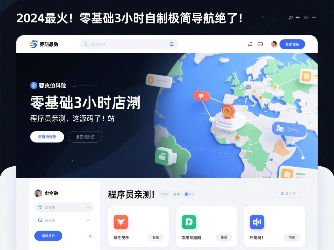 2024最火!零基础3小时自制极简导航站,程序员亲测,这源码绝了!