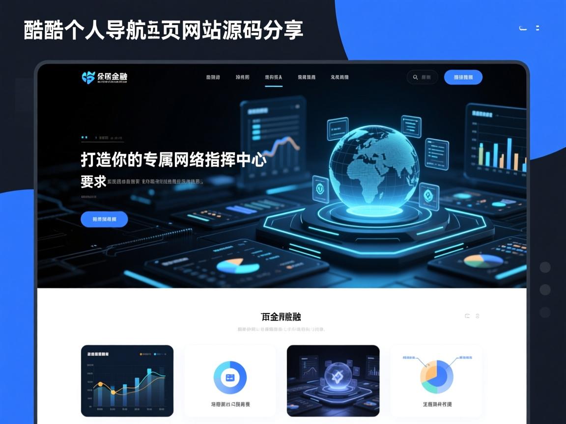 炫酷个人导航页网站源码分享,打造你的专属网络指挥中心