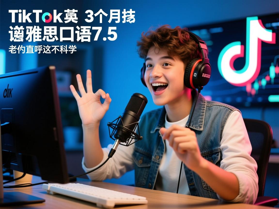 TikTok惊现英语逆袭神技!00后靠魔性跟读法3个月雅思口语7.5,老外直呼这不科学