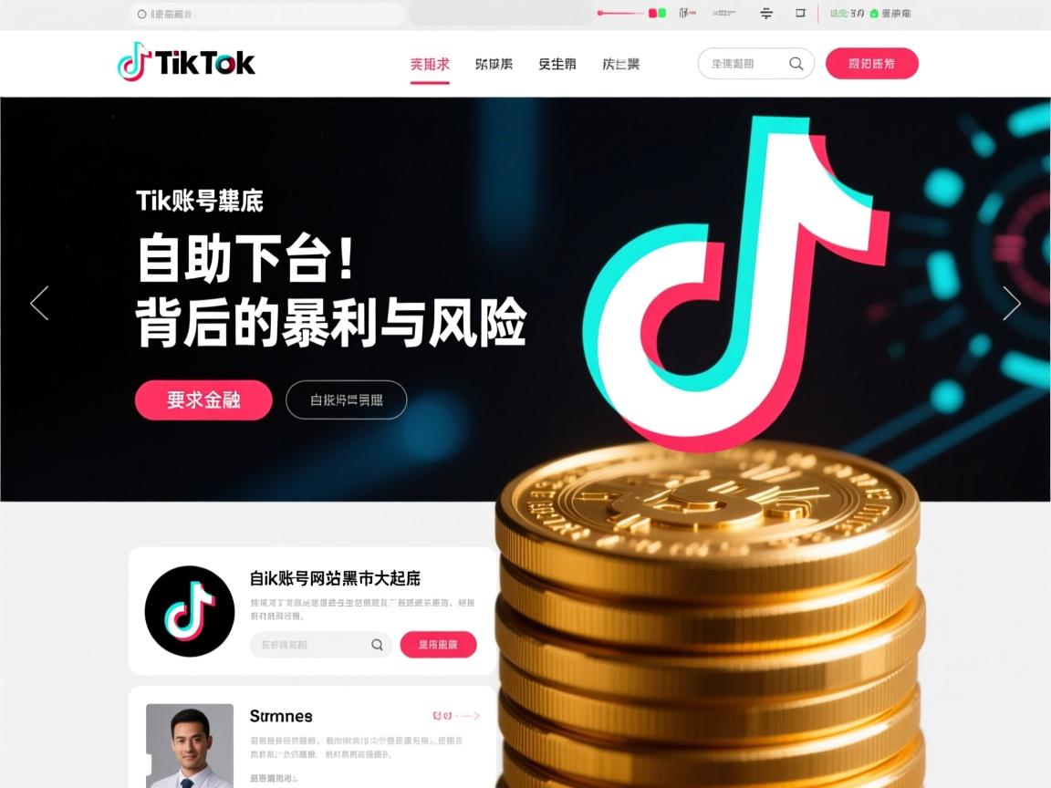 TikTok账号交易黑市大起底!自助下台网站背后的暴利与风险