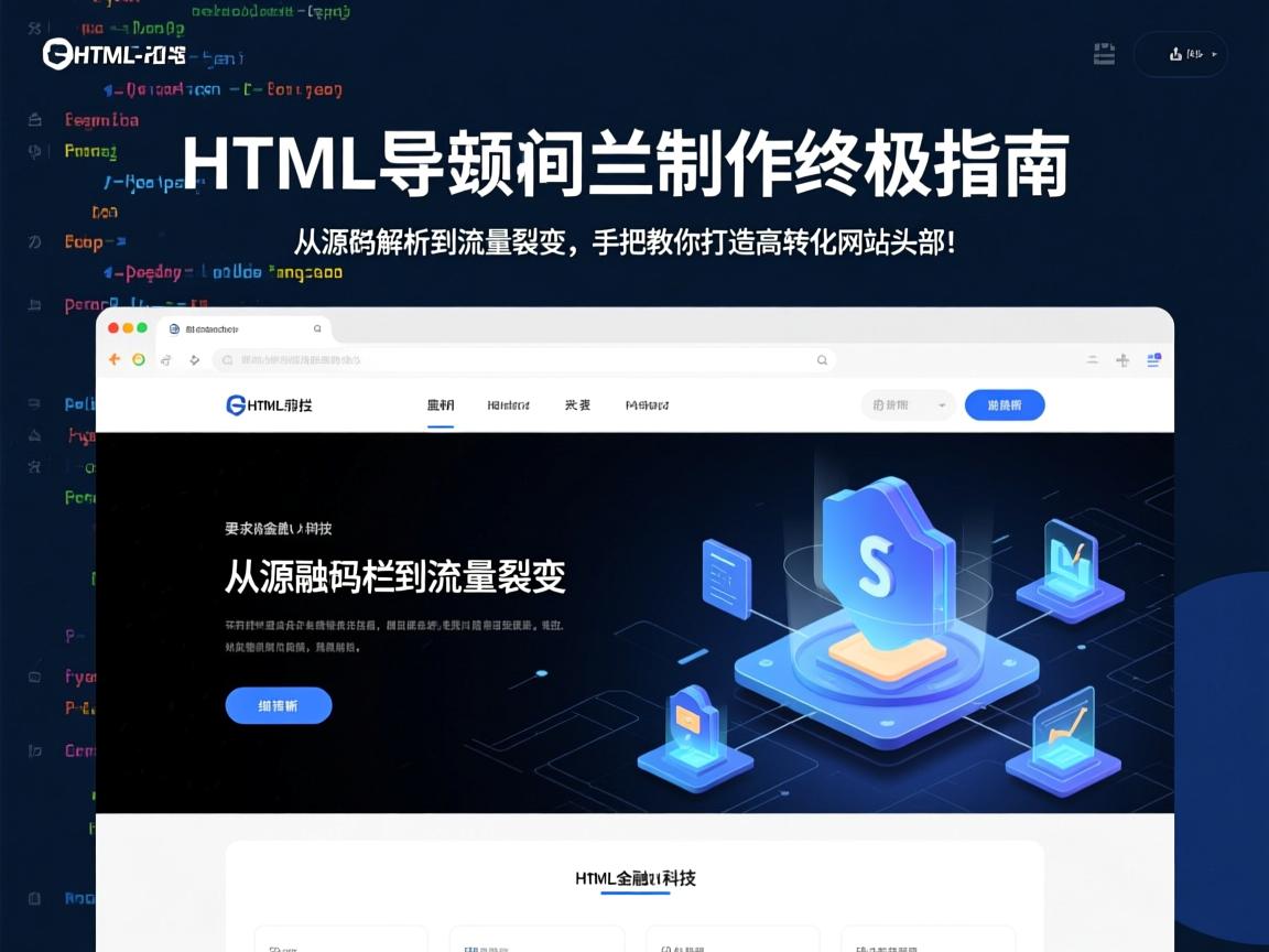 HTML导航栏制作终极指南,从源码解析到流量裂变,手把手教你打造高转化网站头部!