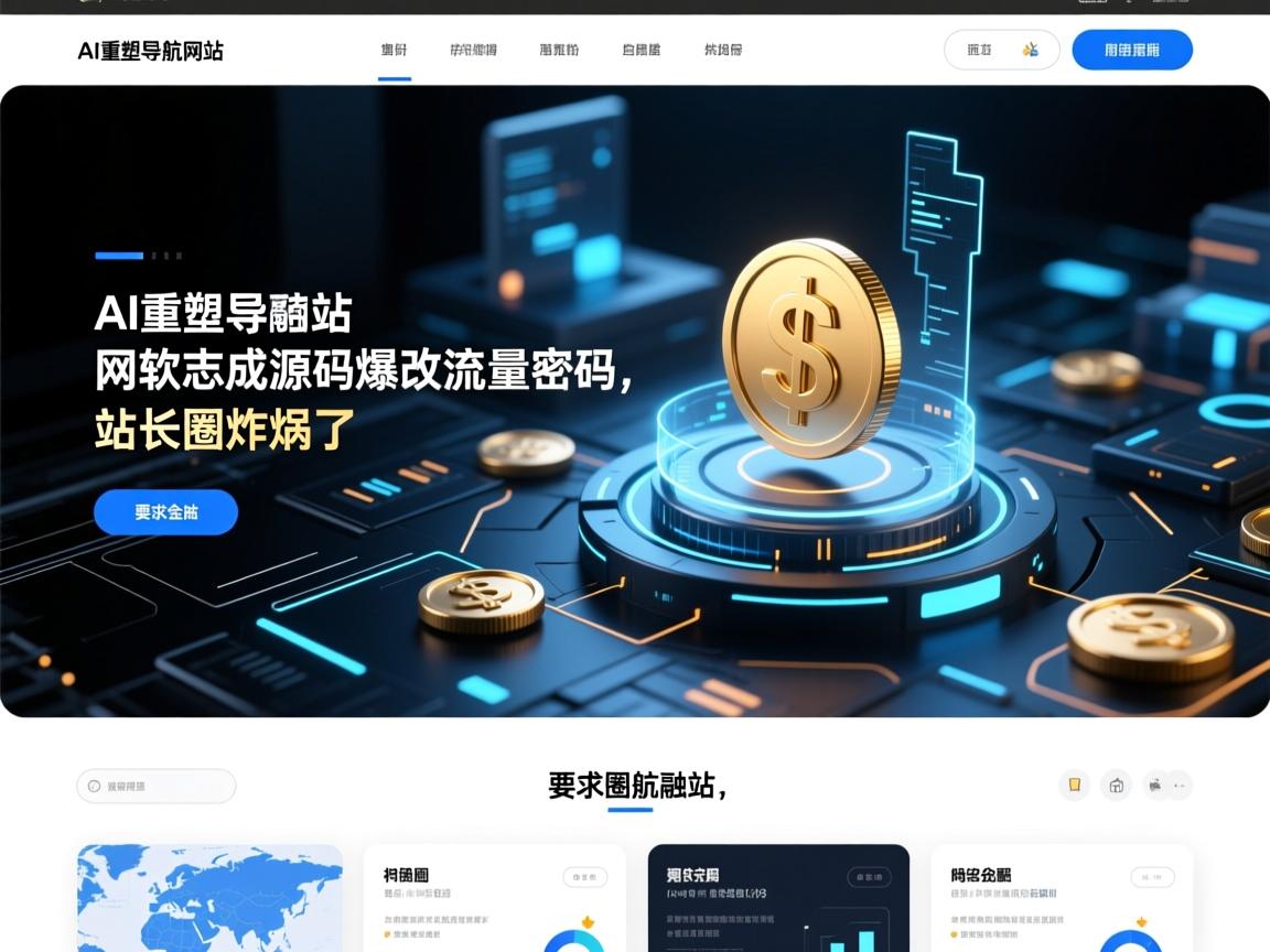 AI重构导航网站!网软志成源码爆改流量密码,站长圈炸锅了