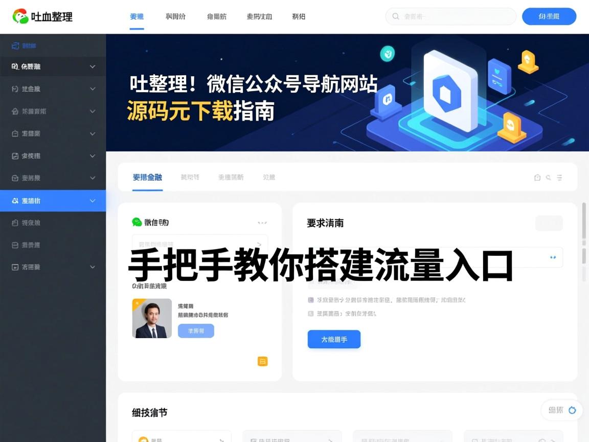 吐血整理!微信公众号导航网站源码0元下载指南,手把手教你搭建流量入口