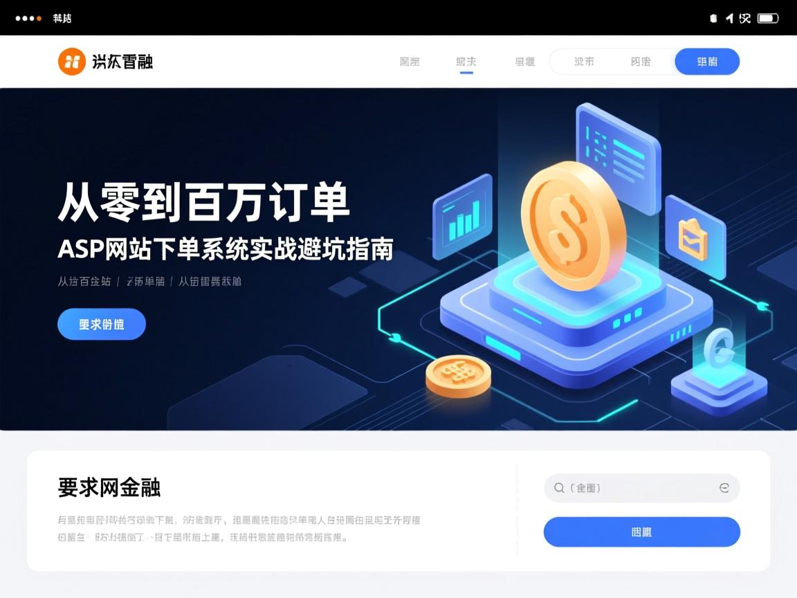 从零到百万订单，ASP网站下单系统实战避坑指南