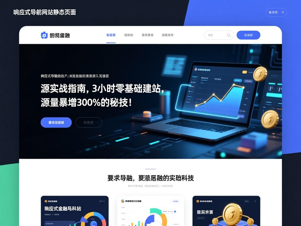 响应式导航网站静态页面源码实战指南,3小时零基础建站,流量暴增300%的秘技!