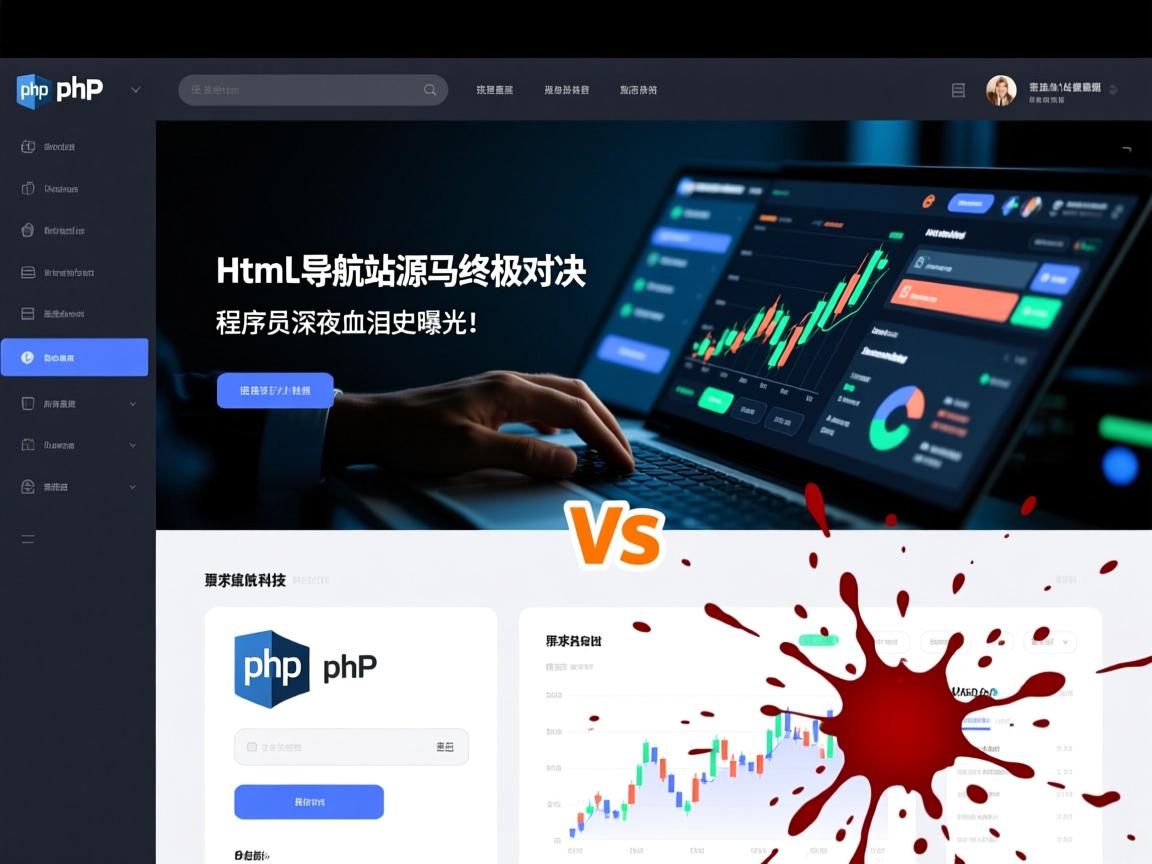 PHP vs HTML导航站源码终极对决,程序员深夜血泪史曝光!