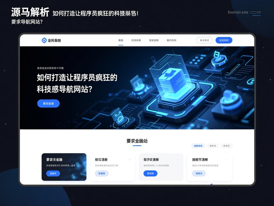 源码解析,如何打造让程序员疯狂的科技感导航网站?