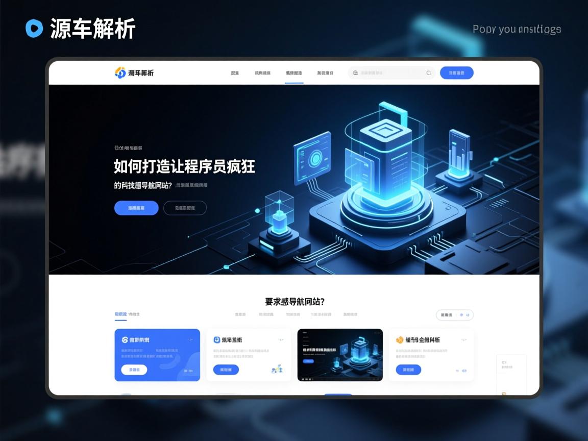 源码解析,如何打造让程序员疯狂的科技感导航网站?