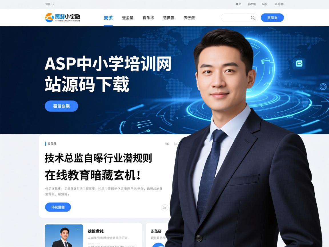 ASP中小学培训网站源码下载,技术总监自曝行业潜规则,在线教育暗藏玄机!