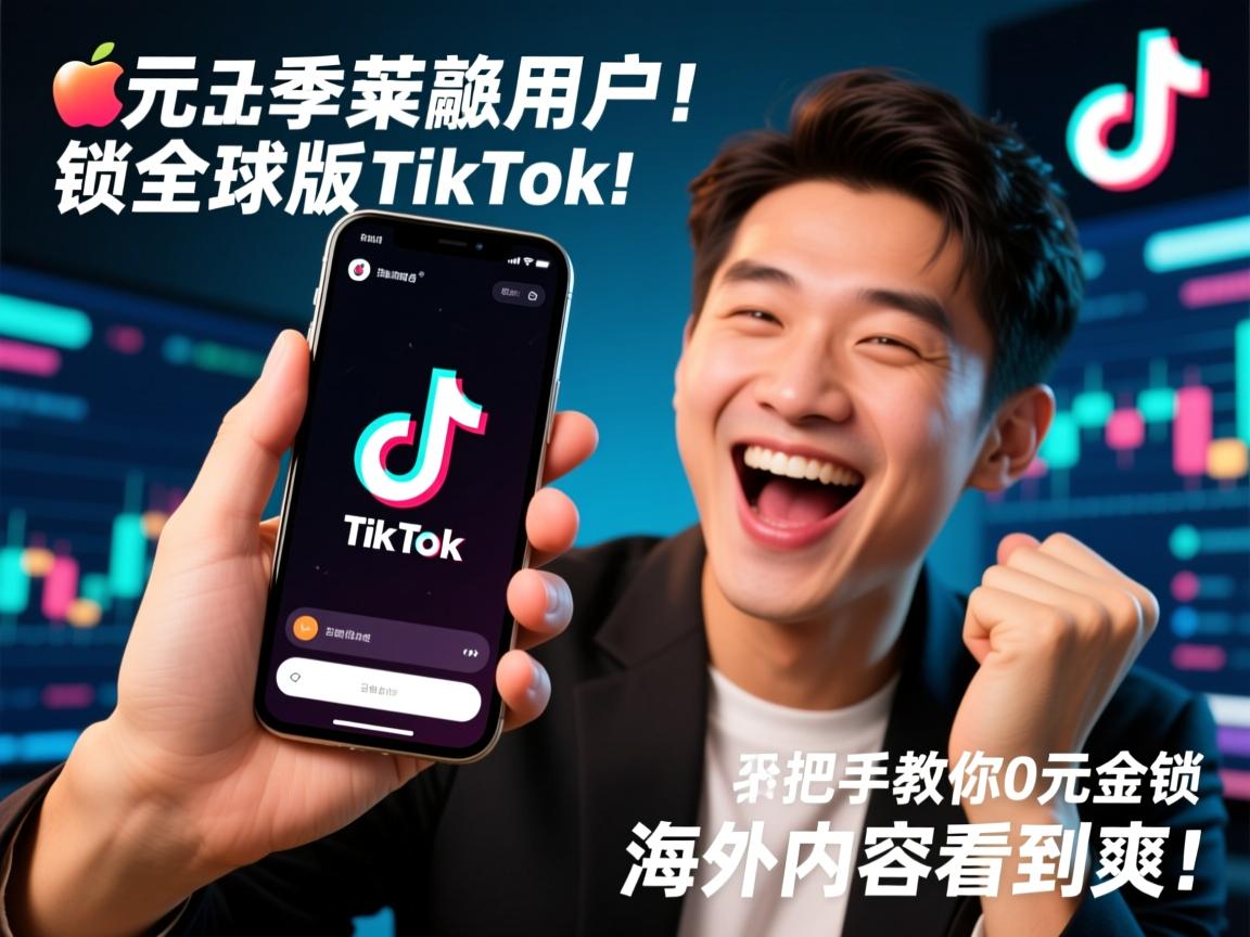 苹果用户狂喜!手把手教你0元解锁全球版TikTok,海外内容看到爽!