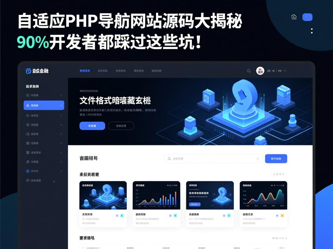自适应PHP导航网站源码大揭秘,文件格式暗藏玄机,90%开发者都踩过这些坑!