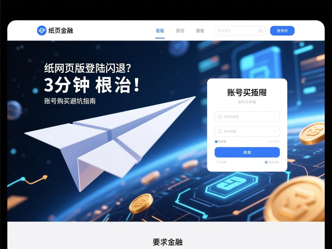 纸飞机网页版登陆闪退?3分钟根治!账号购买避坑指南