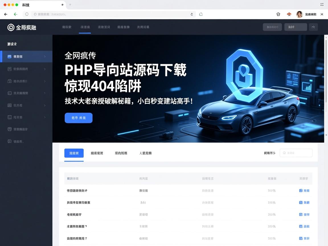 全网疯传!PHP导航站源码下载惊现404陷阱,技术大牛亲授破解秘籍,小白秒变建站高手!