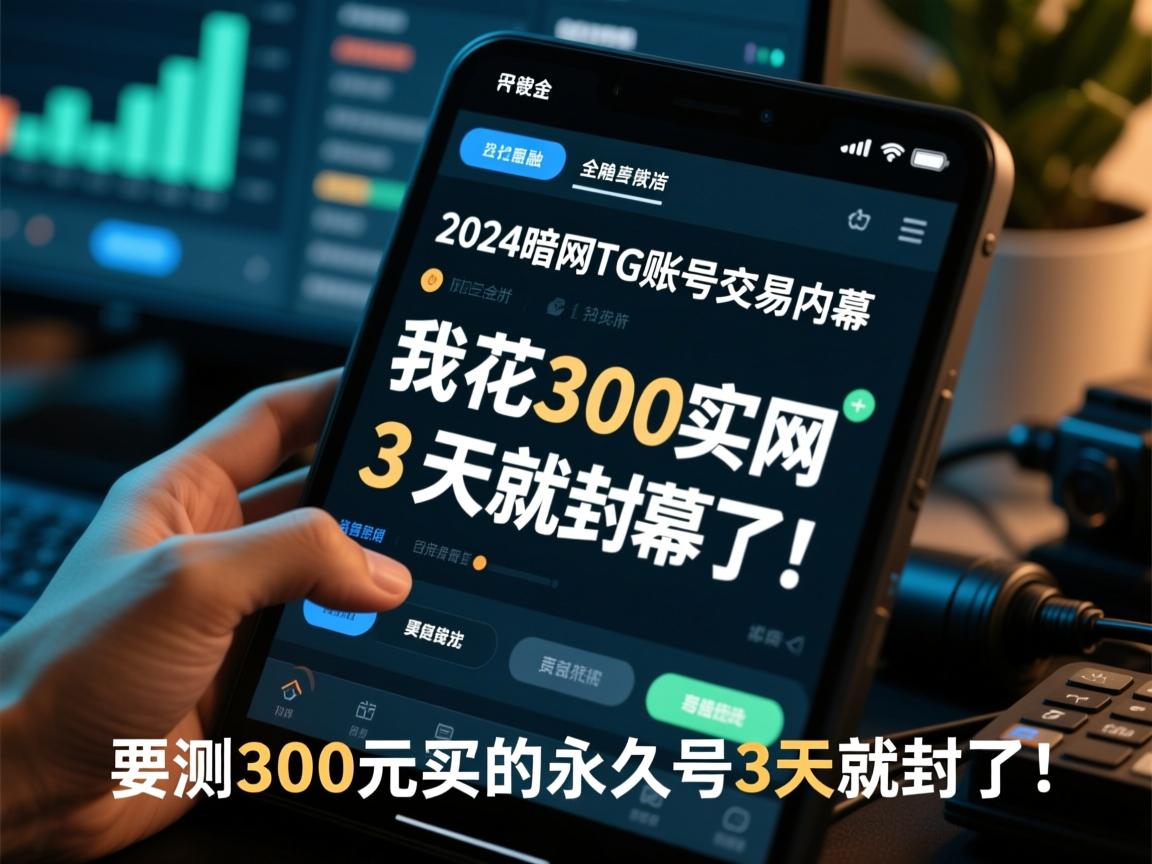 实测2024暗网TG账号交易内幕，我花300元买的永久号3天就封了！