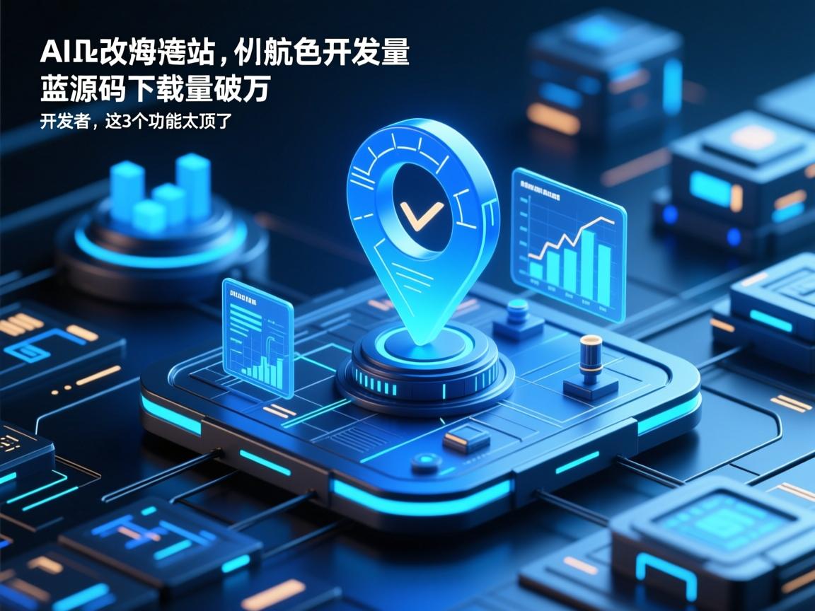 AI爆改导航站!蓝色源码下载量破万,开发者,这3个功能太顶了