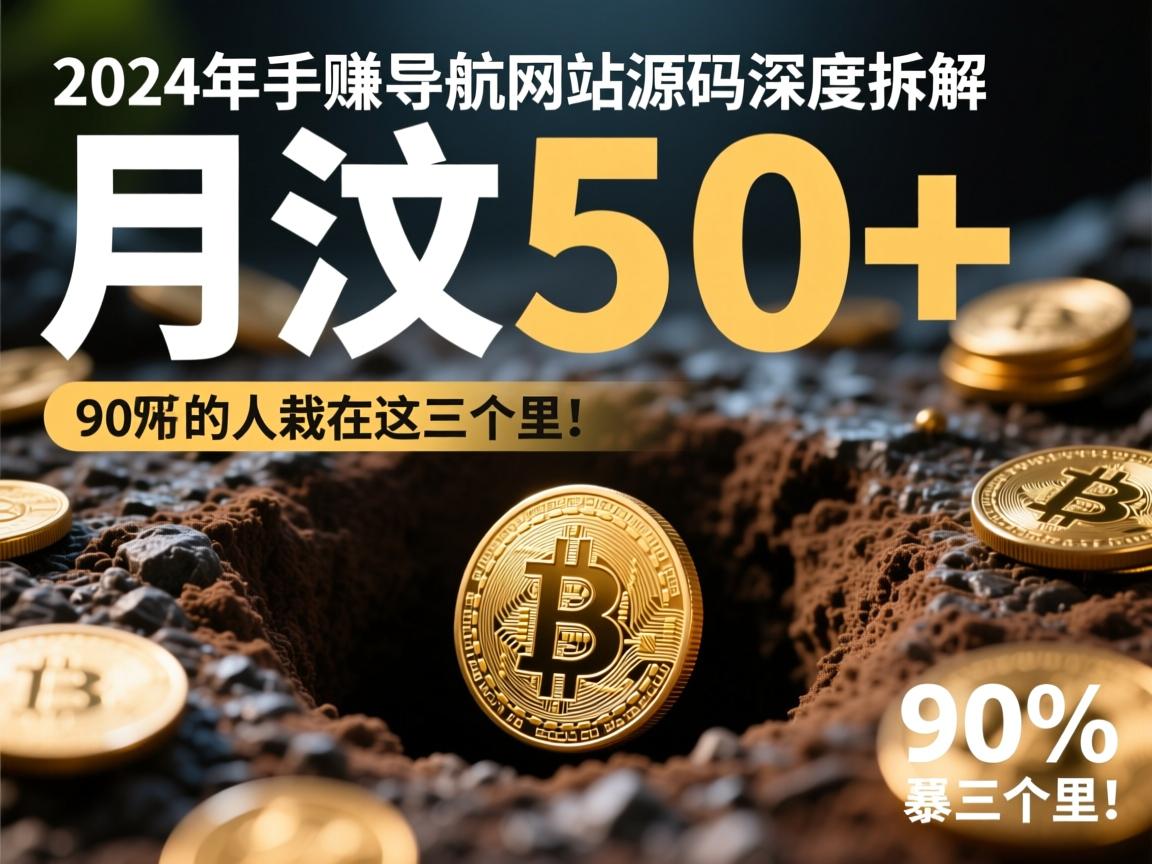 2024年手赚导航网站源码深度拆解，月入5万+的暴利项目，90%的人栽在这三个坑里！