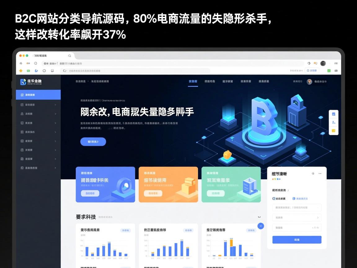 B2C网站分类导航源码,80%电商流量流失的隐形杀手,这样改转化率飙升37%