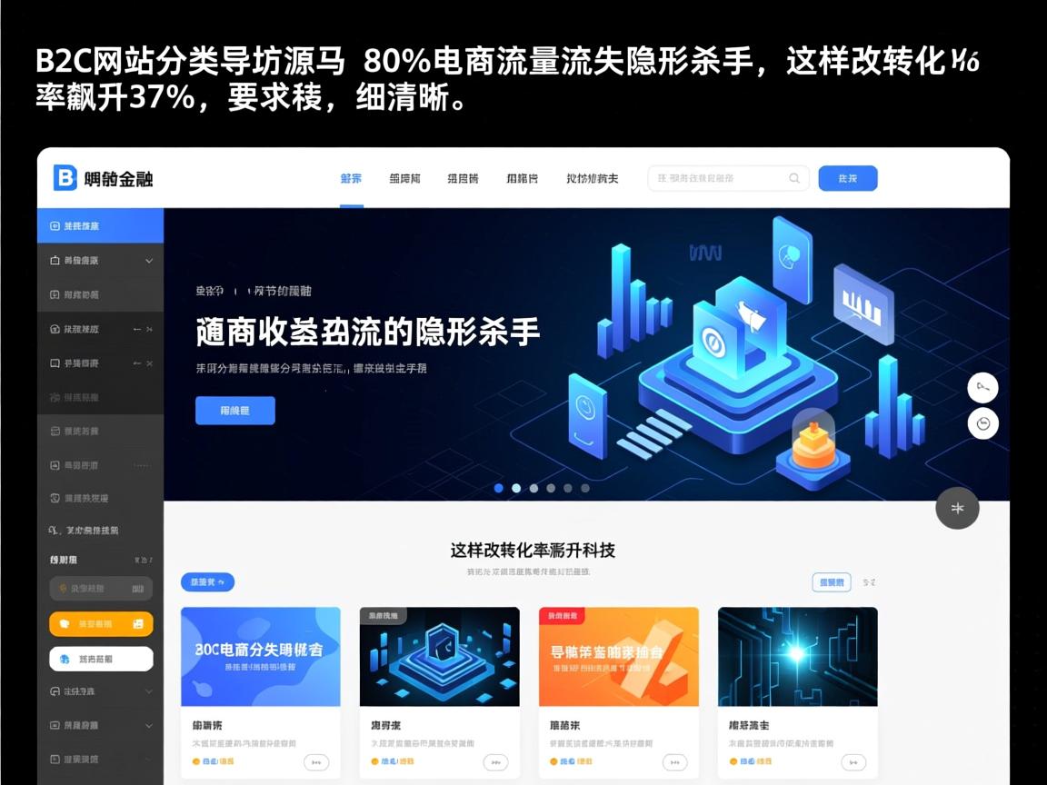 B2C网站分类导航源码,80%电商流量流失的隐形杀手,这样改转化率飙升37%