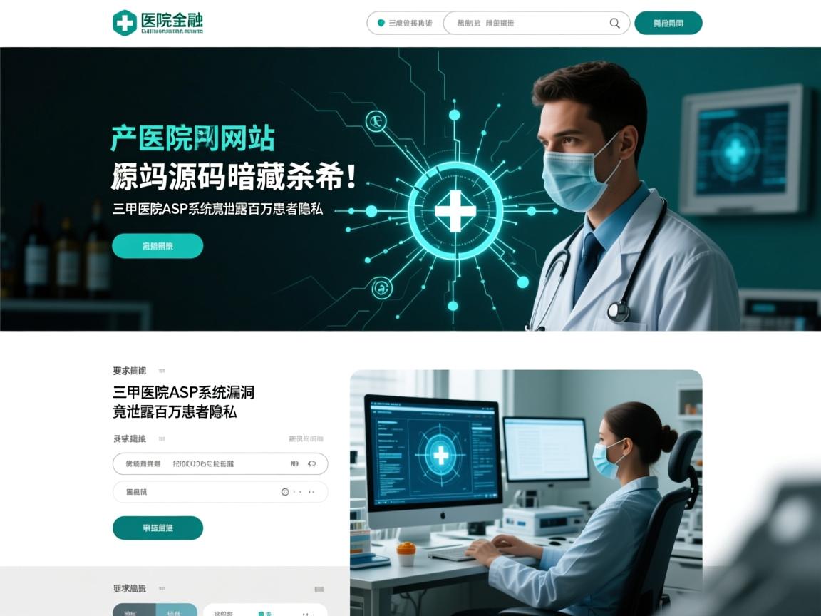 医院网站源码暗藏杀机!三甲医院ASP系统漏洞竟泄露百万患者隐私