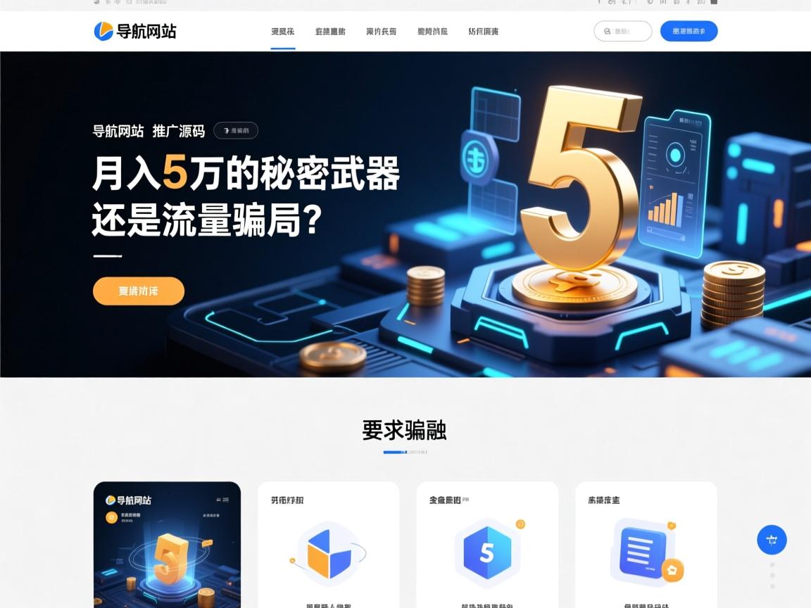 导航网站带推广源码，月入5万的秘密武器，还是流量骗局？