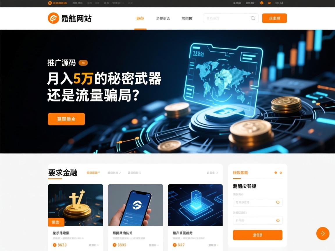 导航网站带推广源码,月入5万的秘密武器,还是流量骗局?