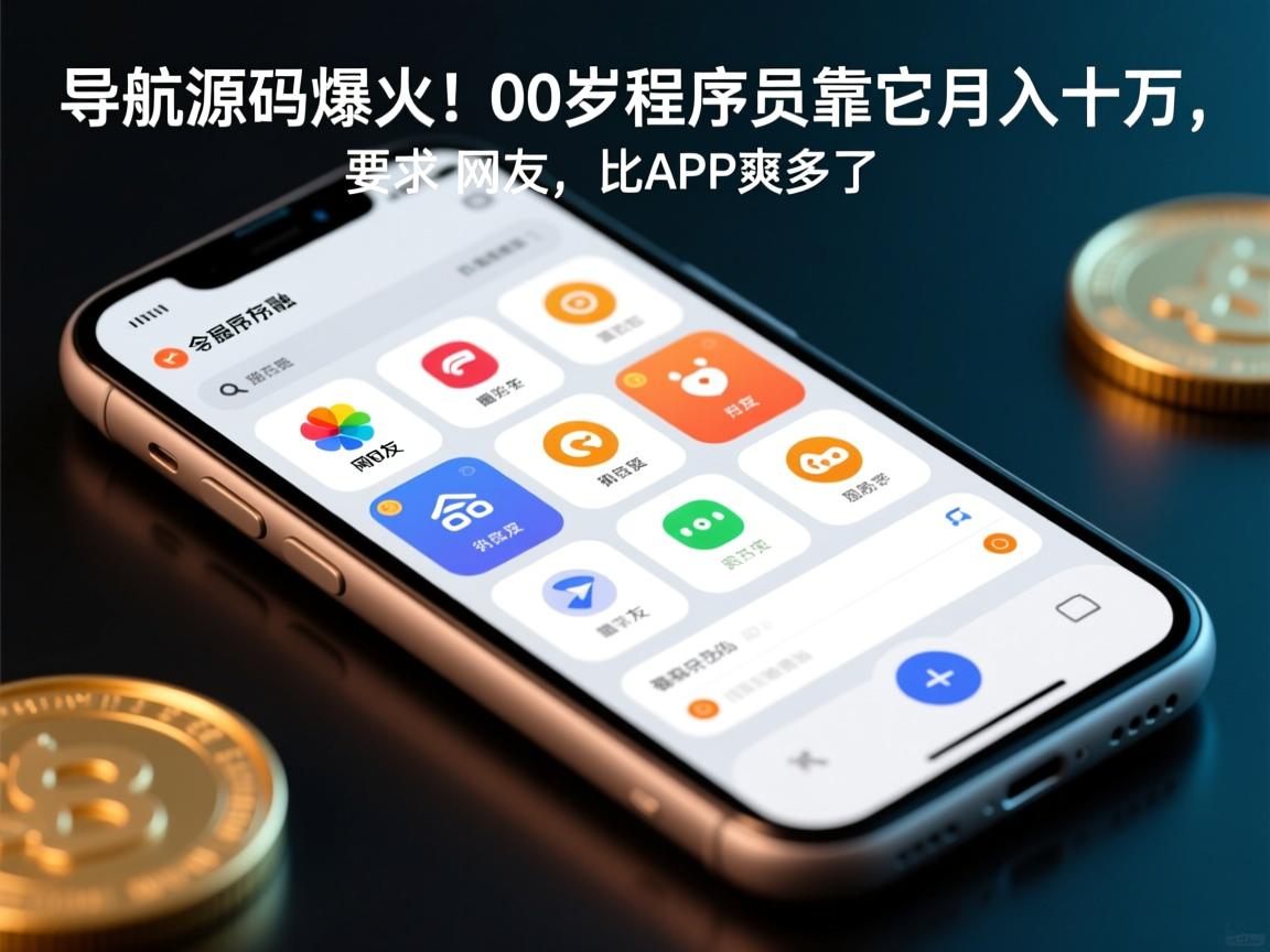 手机九宫格导航源码爆火!00后程序员靠它月入十万,网友,比APP爽多了